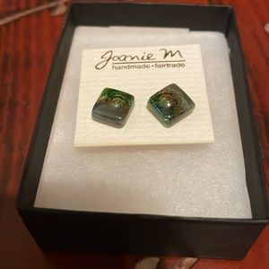 Glass Sterling Silver Earrings